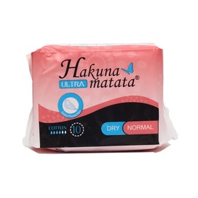 Прокладки ультратонкие HAKUNA MATATA Ultra Dry Normal с крылышками, 10 шт. 9562041