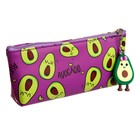 Пенал школьный на молнии "Авокадо", с подвеской, МИКС - фото 24604360