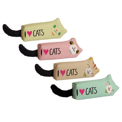 Пенал школьный на молнии «Котик», МИКС