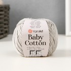 Пряжа "Baby cotton" 50% акрил 50% хлопок 165м/50гр (451 св.серый) - фото 23414153