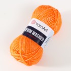 Пряжа "Denim Washed" 30% акрил 70% хлопок 130м/50гр (902 апельсин) - фото 22120867