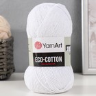 Пряжа "Eco-Cotton" 80% хлопок 20% полиэстер 220м/100гр (760 ультрабелый) 9554825 - фото 7435622