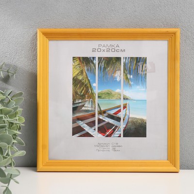 Фоторамка для фото 20×20 см Image Art, Austin, дерево, (пластиковый экран), под янтарь