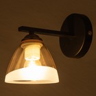 Бра "Линии" 1х60Вт Е27 черный/золото 22х11х11см 9556338