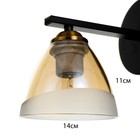 Бра "Линии" 1х60Вт Е27 черный/золото 22х11х11см 9556338