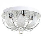 Люстра Светогор "Капель" 4х60Вт Е27 LED подсветка хром40х40см - фото 49079449