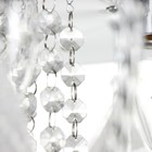 Люстра Светогор "Капель" 4х60Вт Е27 LED подсветка хром40х40см - фото 48962291