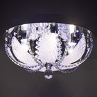 Люстра Светогор "Капель" 4х60Вт Е27 LED подсветка хром40х40см - фото 48962282