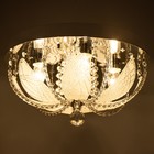 Люстра Светогор "Капель" 4х60Вт Е27 LED подсветка хром40х40см - фото 48962285