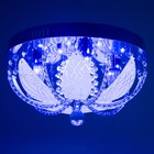 Люстра Светогор "Капель" 4х60Вт Е27 LED подсветка хром40х40см - фото 48962286