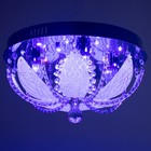 Люстра Светогор "Капель" 4х60Вт Е27 LED подсветка хром40х40см - фото 48962287