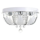 Люстра Светогор "Гродно" 4х60Вт Е27  LED подсветка хром 40х40см - фото 49609344