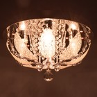 Люстра Светогор "Гродно" 4х60Вт Е27  LED подсветка хром 40х40см - фото 49609335