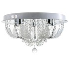 Люстра Светогор "Гродно" 5х60Вт Е27  LED подсветка хром 50х50см - фото 41833331