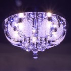 Люстра Светогор "Гродно" 5х60Вт Е27  LED подсветка хром 50х50см - фото 41833319