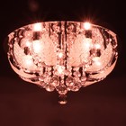 Люстра Светогор "Гродно" 5х60Вт Е27  LED подсветка хром 50х50см - фото 41833321