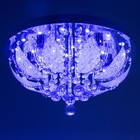 Люстра Светогор "Гродно" 5х60Вт Е27  LED подсветка хром 50х50см - фото 41833322