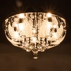 Люстра Светогор "Гродно" 5х60Вт Е27  LED подсветка хром 50х50см - фото 41833325