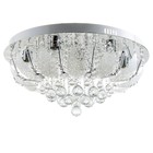 Люстра Светогор "Гродно" 8х60Вт Е27  LED подсветка хром 60х60см - фото 37097111