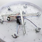 Люстра Светогор "Гродно" 8х60Вт Е27  LED подсветка хром 60х60см - фото 37097129