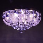 Люстра Светогор "Гродно" 8х60Вт Е27  LED подсветка хром 60х60см - фото 37097112