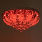 Люстра Светогор "Гродно" 8х60Вт Е27  LED подсветка хром 60х60см - фото 37097117