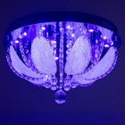 Люстра Светогор "Мельбурн" 4х60Вт Е27  LED подсветка хром 40х40см - фото 43739966