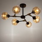 Люстра Светогор «Форма» 6×60 Вт Е27 черный 81×81×39 см - фото 48130411