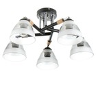 Люстра Светогор «Стар» 5×60 Вт Е27 черный 53×53×26 см - фото 53944658