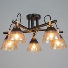 Люстра Светогор "Вечер" 5х60Вт Е27 черный 57х57х28см 9556426