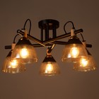 Люстра Светогор "Вечер" 5х60Вт Е27 черный 57х57х28см 9556426