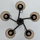 Люстра Светогор "Вечер" 5х60Вт Е27 черный 57х57х28см 9556426