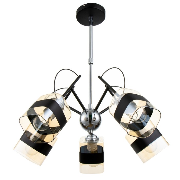 Люстра Светогор «Утро» 5×60 Вт Е27 черный