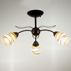 Люстра Светогор "Музыка" 3х60Вт Е27 черный/хром - фото 44378443