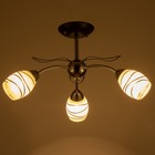 Люстра Светогор "Музыка" 3х60Вт Е27 черный/хром - фото 44378444