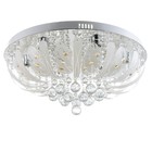 Люстра Светогор "Орлеан" 8х60Вт Е27  LED подсветка хром 60х60см - фото 22122913