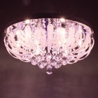 Люстра Светогор "Орлеан" 8х60Вт Е27  LED подсветка хром 60х60см - фото 22122915