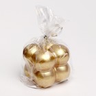 Свеча фигурная "Баблс" малый куб, 3,5х3,5х3,5 см, золото - фото 9416460