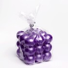 Свеча фигурная "Баблс" большой куб, 5х5х5 см, фиолетовый - фото 22123496