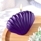 Свеча фигурная "Ракушка", 4х9х6,5 см, фиолетовый - фото 1466308