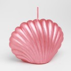 Свеча фигурная "Ракушка", 4х9х6,5 см, розовый перламутр - Фото 2