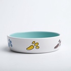 Миска «Заяц», 200 мл, 12×12×3 см, керамика, белая, голубая - Фото 4