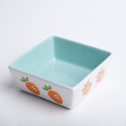 Миска «Морковки», 300 мл, 11×11×4.5 см, керамика, голубая, белая - Фото 3