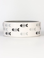 Миска «Рыбные косточки», 300 мл, 12.5×4.5 см, керамика, серая, белая  (артикул 9214851)  большой выбор товаров оптом и в розницу по низким ценам с доставкой