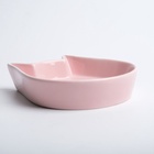 Миска керамическая "Голова кота 2" 200 мл, 15 x 13 x 3 cм, розовая 9214855 - фото 16257792