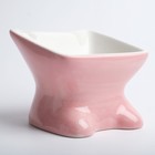 Миска керамическая "Кити" 150 мл, 21 х 10,5 см, розовая - фото 6866358