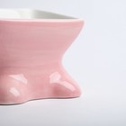Миска керамическая "Кити" 150 мл, 21 х 10,5 см, розовая - фото 6866359