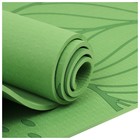 Коврик для йоги Sangh Tropics, 183х61х0,6 см, цвет зелёный - Фото 14