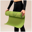 Коврик для фитнеса и йоги Sangh Tropics, нескользящий, 183×61×0.6 см, зелёный - Фото 7