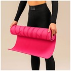 Коврик для фитнеса и йоги Sangh Sun, нескользящий, 183×61×0.6 см, розовый - Фото 7